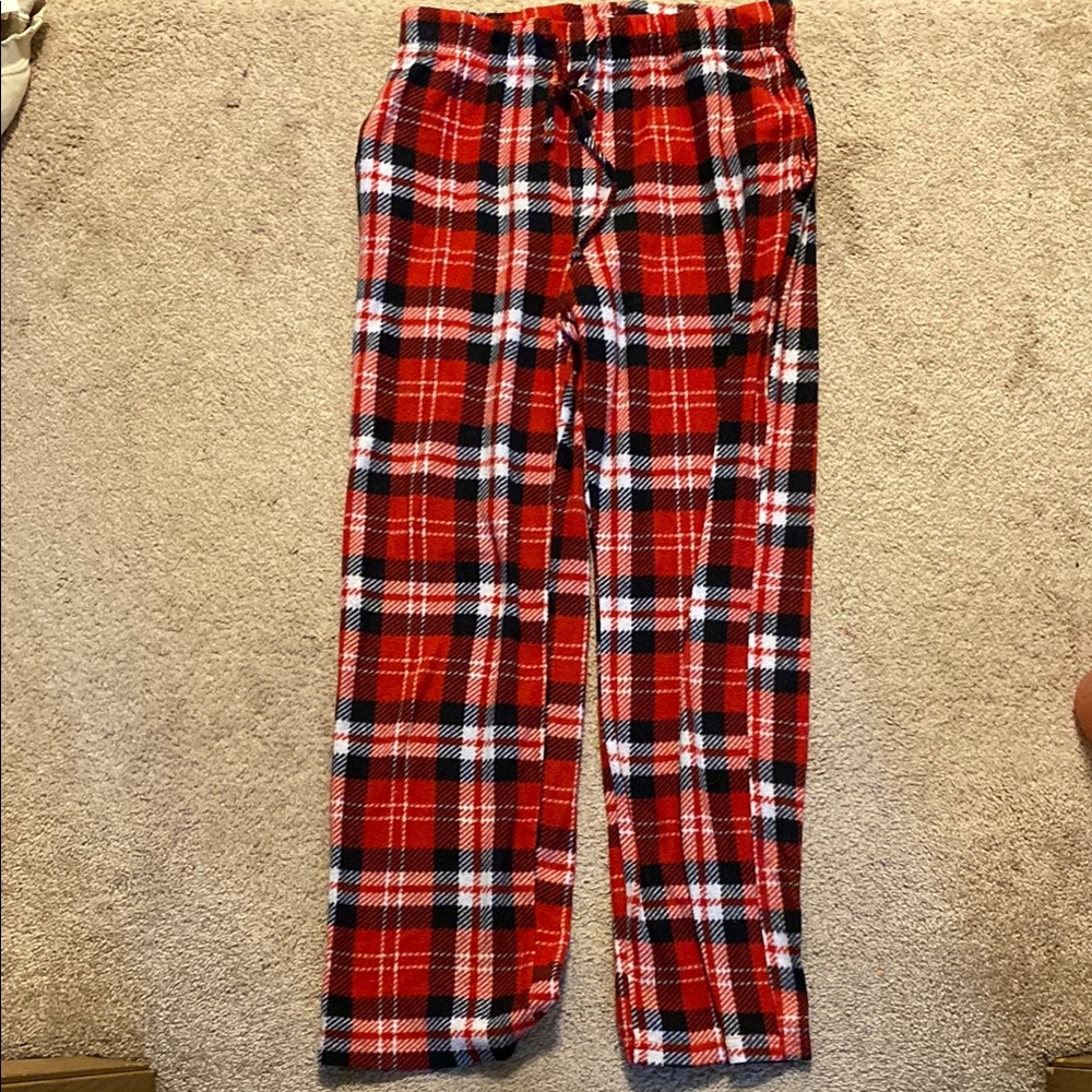 Plaid Kids Pajama Pants - Red and Black